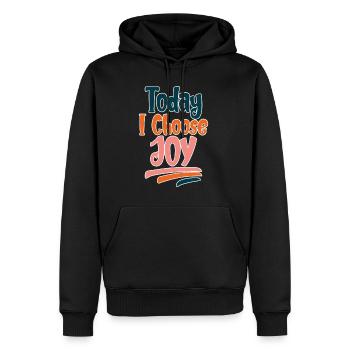 Today I Choose Joy 2 - Männer Premium Bio Hoodie - Schwarz - Vorne - Nico (187cm)