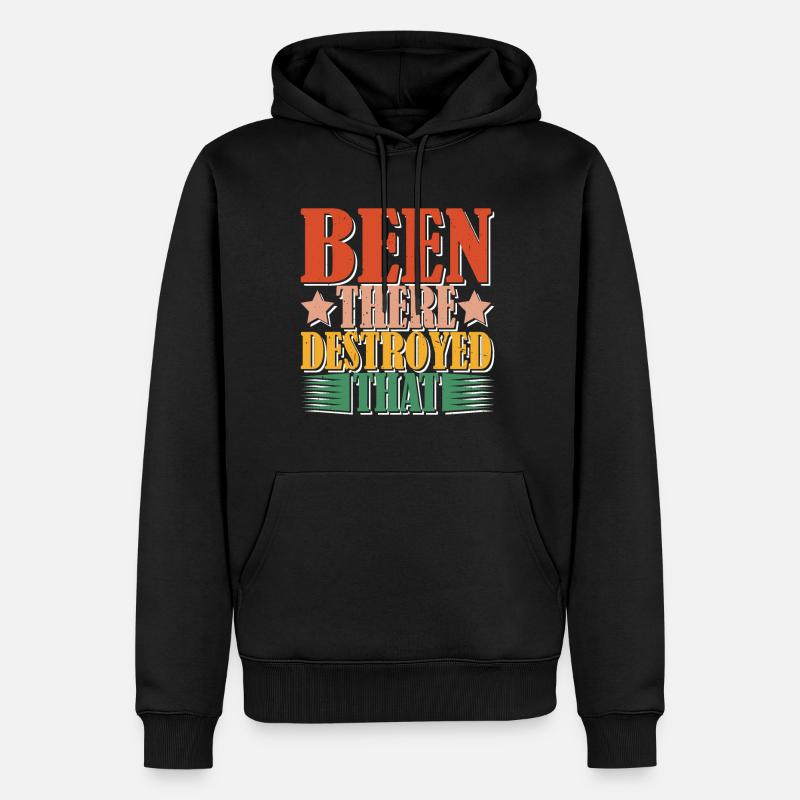 Été là détruit que 12 - Sweat à capuche Premium bio Homme - noir