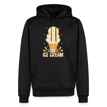 If You Can Read This Bring Me An Ice Cream - Men’s Premium Organic Hoodie - black - Front - Nico (187cm)