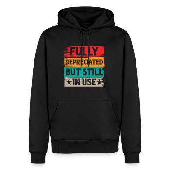 Fully Depreciated But Still In Use 10 - Männer Premium Bio Hoodie - Schwarz - Vorne - Nico (187cm)