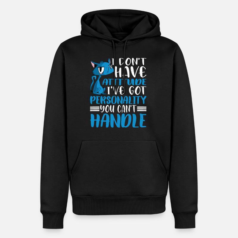 Je n’ai pas d’attitude 5 - Sweat à capuche Premium bio Homme - noir