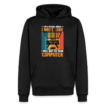 I'm A Programmer I Will Not Fix Your Computer 2 - Men’s Premium Organic Hoodie - black - Front - Nico (187cm)