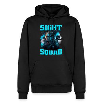 Sight Squad 5 - Männer Premium Bio Hoodie - Schwarz - Vorne - Nico (187cm)