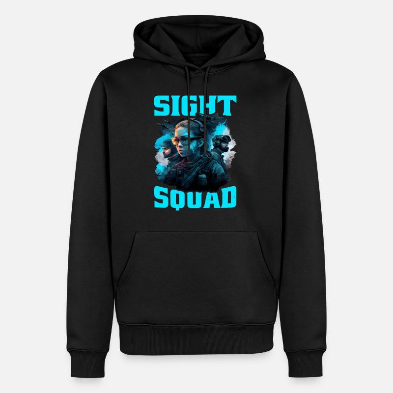 Sight Squad 5 - Männer Premium Bio Hoodie - Schwarz