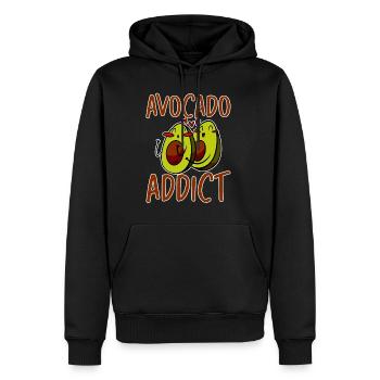Accro à l’avocat 4 - Sweat à capuche Premium bio Homme - noir - Devant - Nico (187cm)