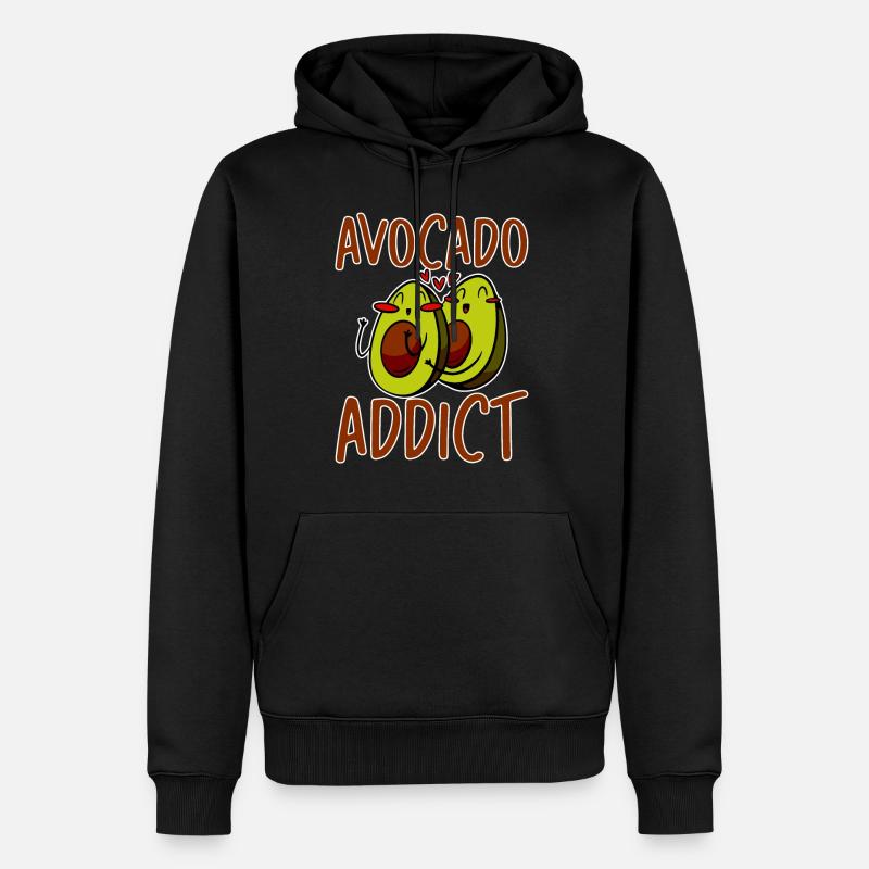 Accro à l’avocat 4 - Sweat à capuche Premium bio Homme - noir