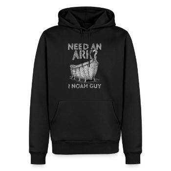 Besoin d’une arche I Noah Guy 3 - Sweat à capuche Premium bio Homme - noir - Devant - Nico (187cm)