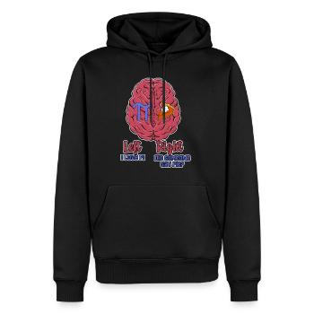 Left I Love Pi, Right Did Someone Say Pie 4 - Männer Premium Bio Hoodie - Schwarz - Vorne - Nico (187cm)