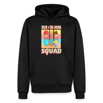Ice cream squad - Männer Premium Bio Hoodie - Schwarz - Vorne - Nico (187cm)