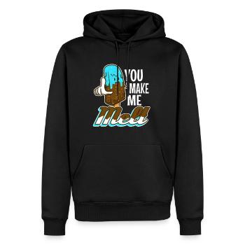 You make me melt, Eiscreme - Männer Premium Bio Hoodie - Schwarz - Vorne - Nico (187cm)
