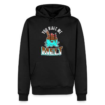 You make me melt, Eiscreme - Männer Premium Bio Hoodie - Schwarz - Vorne - Nico (187cm)