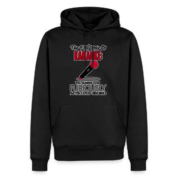 The First Rule Of Karaoke 4 - Männer Premium Bio Hoodie - Schwarz - Vorne - Nico (187cm)