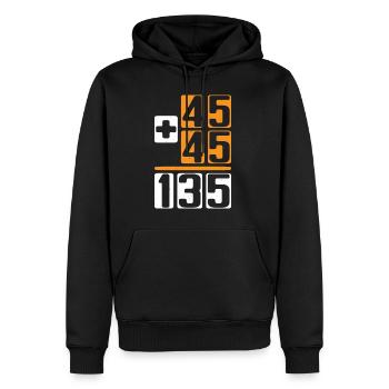 45 + 45 = 135 6 - Men’s Premium Organic Hoodie - black - Front - Nico (187cm)