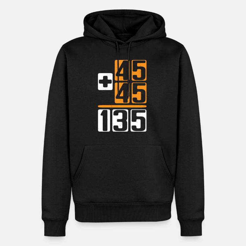 45 + 45 = 135 6 - Sweat à capuche Premium bio Homme - noir