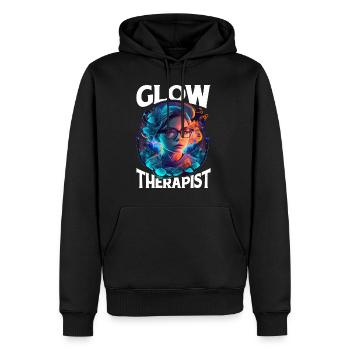Glow Therapist 5 - Men’s Premium Organic Hoodie - black - Front - Nico (187cm)