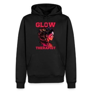 Glow Therapist 6 - Men’s Premium Organic Hoodie - black - Front - Nico (187cm)