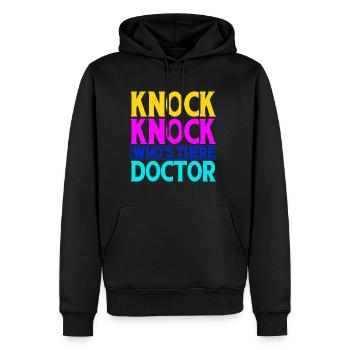 Knock Knock Who's There Doctor 13 - Männer Premium Bio Hoodie - Schwarz - Vorne - Nico (187cm)