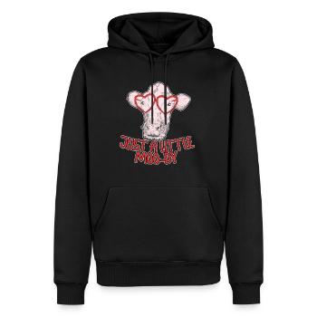 Just A Little Moo-dy 4 - Männer Premium Bio Hoodie - Schwarz - Vorne - Nico (187cm)