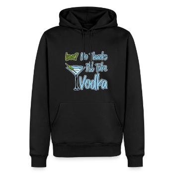 Amour, non merci, je vais prendre de la vodka 4 - Sweat à capuche Premium bio Homme - noir - Devant - Nico (187cm)