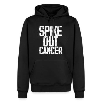 Spike Out Cancer 3 - Sweat à capuche Premium bio Homme - noir - Devant - Nico (187cm)