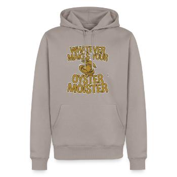 Whatever Makes Your Oyster Moister 2 - Männer Premium Bio Hoodie - Taupe - Vorne - Nico (187cm)