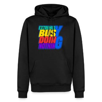 Extremely Busy Doing Nothing 16 - Männer Premium Bio Hoodie - Schwarz - Vorne - Nico (187cm)