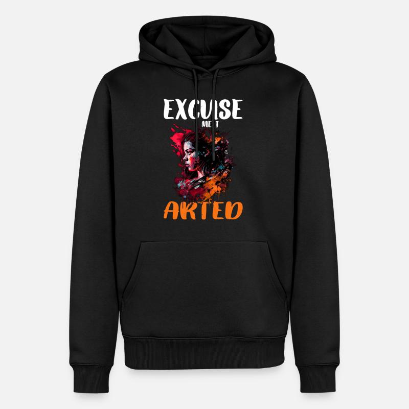 Excusez-moi, j’ai arted 13 - Sweat à capuche Premium bio Homme - noir