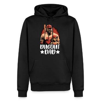 Dugout Dad 6 - Männer Premium Bio Hoodie - Schwarz - Vorne - Nico (187cm)