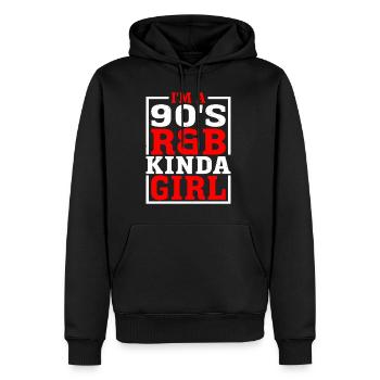I'm A 90's R'b Kinda Girl 16 - Männer Premium Bio Hoodie - Schwarz - Vorne - Nico (187cm)