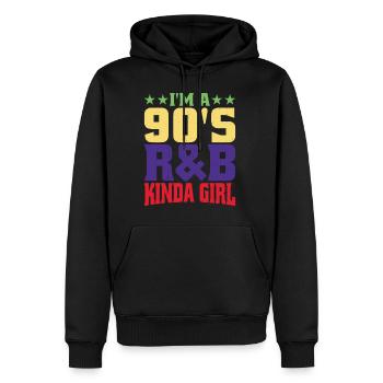 I'm A 90's R'b Kinda Girl 17 - Männer Premium Bio Hoodie - Schwarz - Vorne - Nico (187cm)