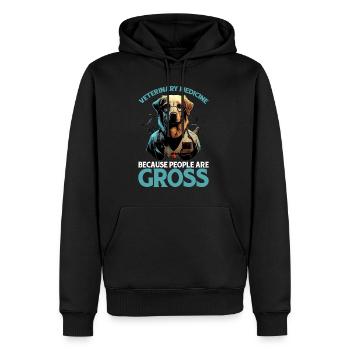 Veterinary Medicine Because People Are Gross 16 - Men’s Premium Organic Hoodie - black - Front - Nico (187cm)