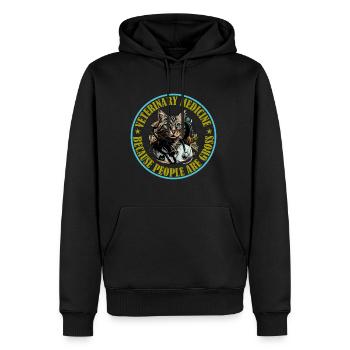 Veterinary Medicine Because People Are Gross 17 - Men’s Premium Organic Hoodie - black - Front - Nico (187cm)
