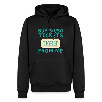 Buy 50 50 Tickets From Me 2 - Männer Premium Bio Hoodie - Schwarz - Vorne - Nico (187cm)