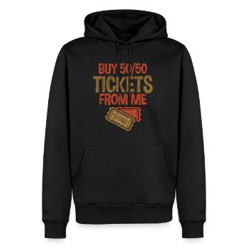 Buy 50 50 Tickets From Me 3 - Männer Premium Bio Hoodie - Schwarz - Vorne - Nico (187cm)