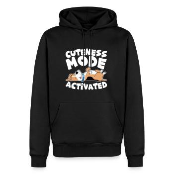 Cuteness Mode Activated 4 - Männer Premium Bio Hoodie - Schwarz - Vorne - Nico (187cm)