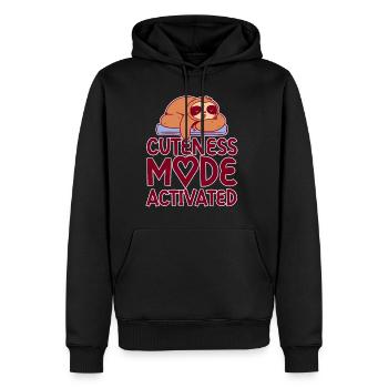 Cuteness Mode Activated 2 - Männer Premium Bio Hoodie - Schwarz - Vorne - Nico (187cm)