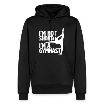 I'm Not Short, I'm A Gymnast 4 - Männer Premium Bio Hoodie - Schwarz - Vorne - Nico (187cm)
