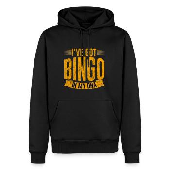 J’ai le bingo dans mon ADN 3 - Sweat à capuche Premium bio Homme - noir - Devant - Nico (187cm)
