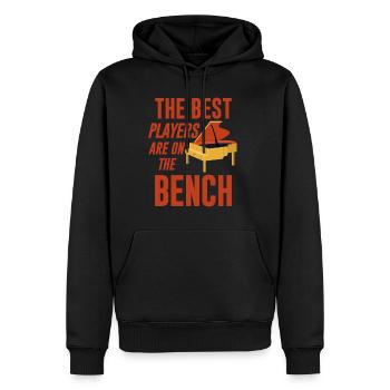Les meilleurs joueurs sont sur le banc 2 - Sweat à capuche Premium bio Homme - noir - Devant - Nico (187cm)