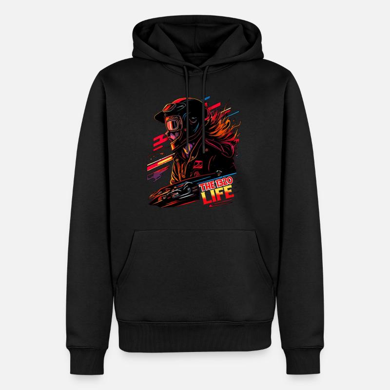 Le 1320 Life 10 - Sweat à capuche Premium bio Homme - noir