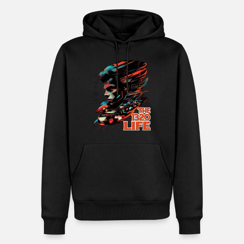 La vie 1320 9 - Sweat à capuche Premium bio Homme - noir