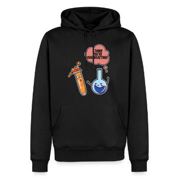 Je pense que vous réagissez de manière excessive - Sweat à capuche Premium bio Homme - noir - Devant - Nico (187cm)