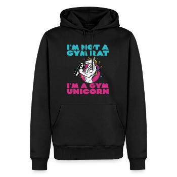 I'm Not A Gym Rat I'm A Gym Unicorn 2 - Männer Premium Bio Hoodie - Schwarz - Vorne - Nico (187cm)