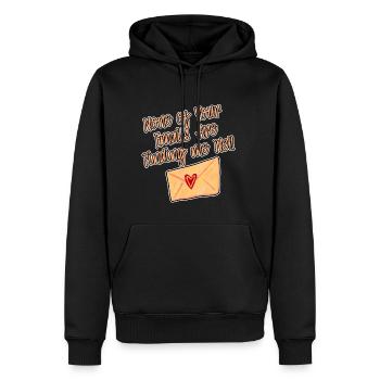None Of Your Emails Are Finding Me Well 2 - Men’s Premium Organic Hoodie - black - Front - Nico (187cm)