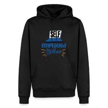 Mère indépendante 4 - Sweat à capuche Premium bio Homme - noir - Devant - Nico (187cm)