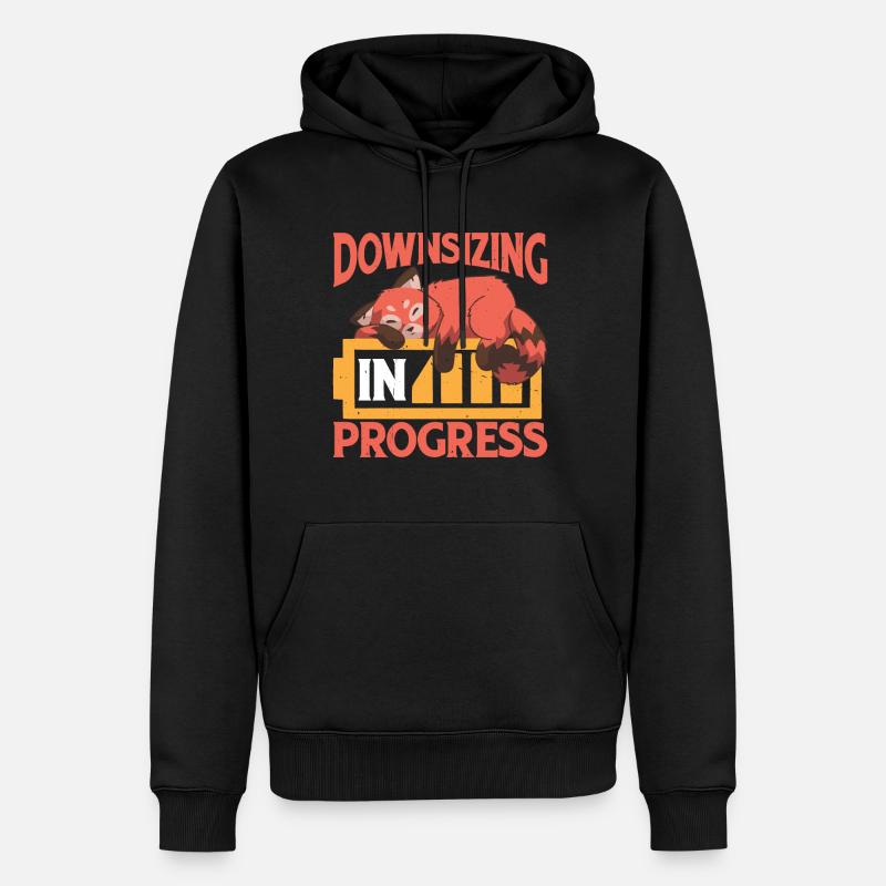 Downsizing In Progress 24 - Männer Premium Bio Hoodie - Schwarz