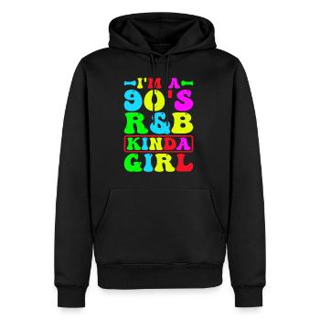 I'm A 90's R'B Kinda Girl 20 - Männer Premium Bio Hoodie - Schwarz - Vorne - Nico (187cm)