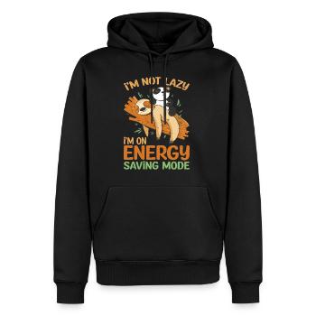 I'm Not Lazy I'm On Energy Saving Mode 4 - Männer Premium Bio Hoodie - Schwarz - Vorne - Nico (187cm)