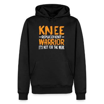Knee Replacement Warrior, ce n’est pas pour les faibles 7 - Sweat à capuche Premium bio Homme - noir - Devant - Nico (187cm)