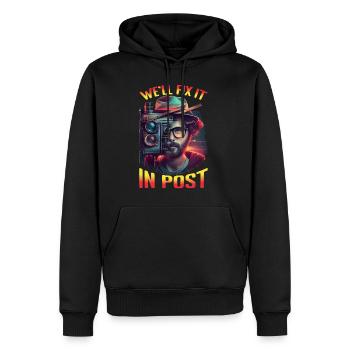 Nous allons le réparer dans Post 24 - Sweat à capuche Premium bio Homme - noir - Devant - Nico (187cm)